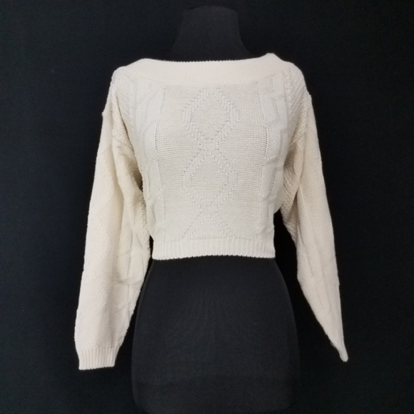 NEW Beverly Hills II Cropped Sweater Strappy Back - Picture 2 of 8